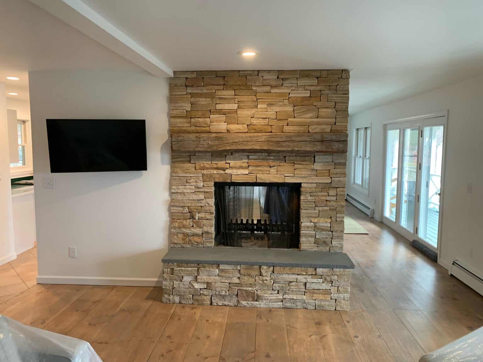 Stacked Stone Thin Veneer Fireplace - Stoneyard®