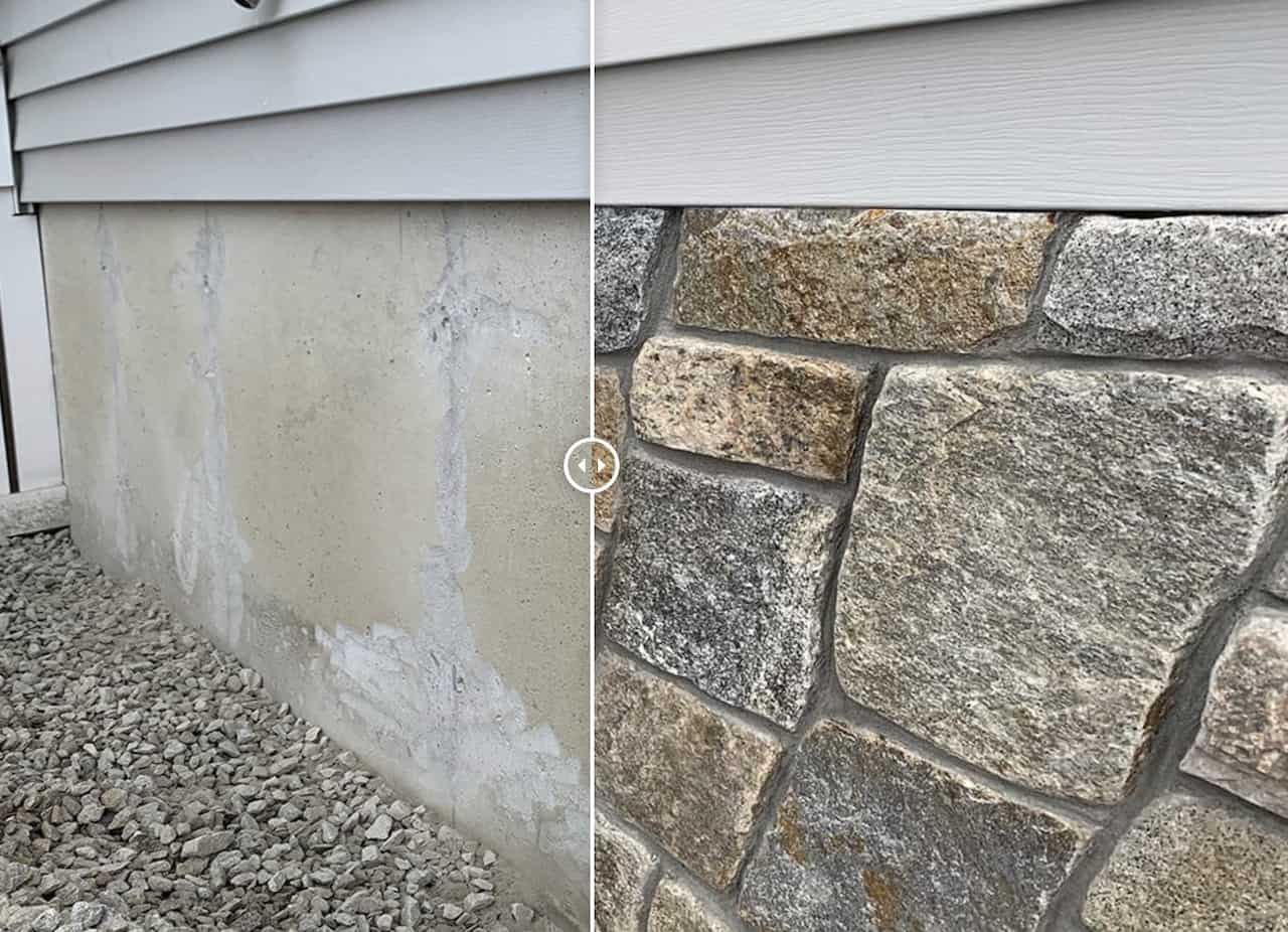 Stone Veneer Transforms Concrete Foundation Stone Ven - vrogue.co