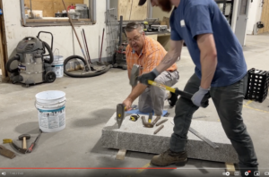how to accurately split a granite block