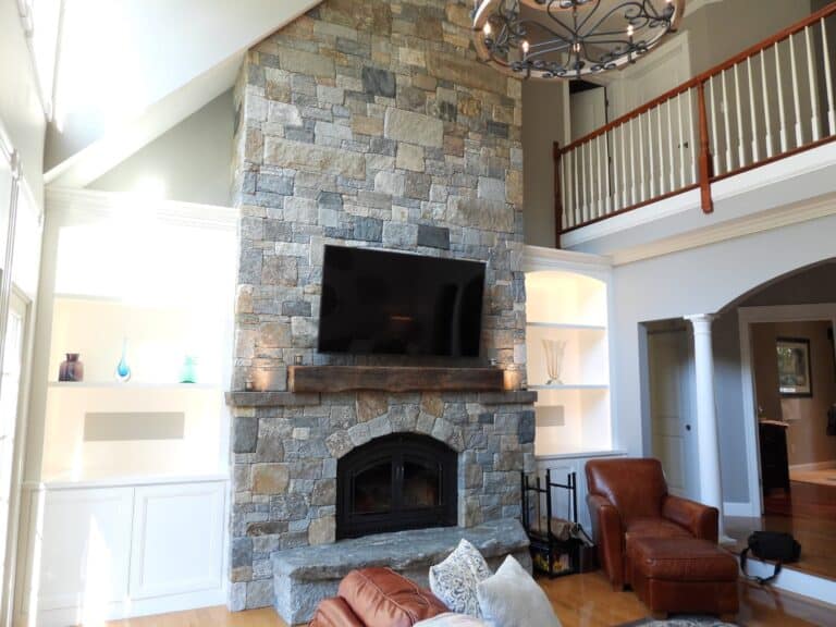 Stone Veneer Fireplace Mixes Shapes of Boston Blend - Stoneyard®