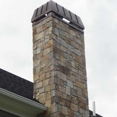Colonial Tan Square and Rectangular exterior wall detail