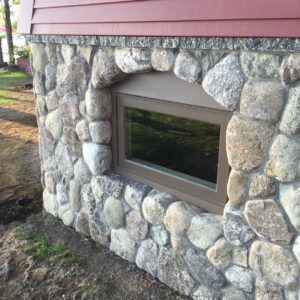 Foundation Closeup by Rustic Stone and Garden Boston Blend Round
