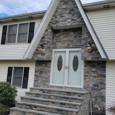 Entryway by Harken's Landscape Supply Boston Blend Ledge