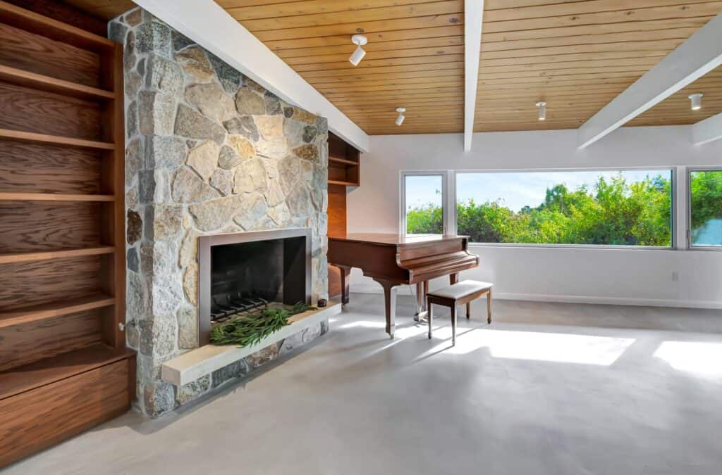 Living Room & Fireplace by Yoko Chow Design LLC - Boston Blend Mosaic