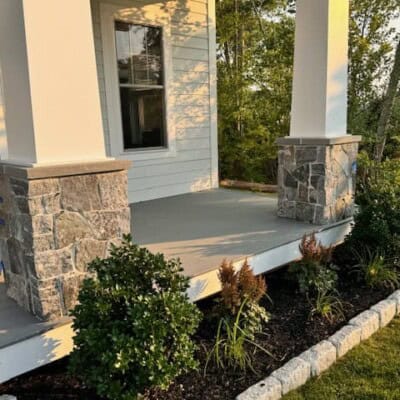 Front Siding and Columns - Oyster Bay Mosaic