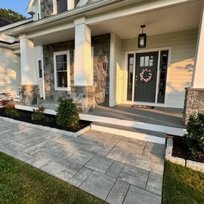 Front Siding and Columns - Oyster Bay Mosaic