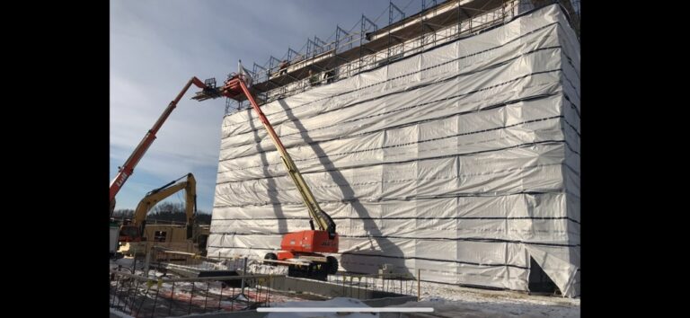 Pynn Masonry Winter Job Site