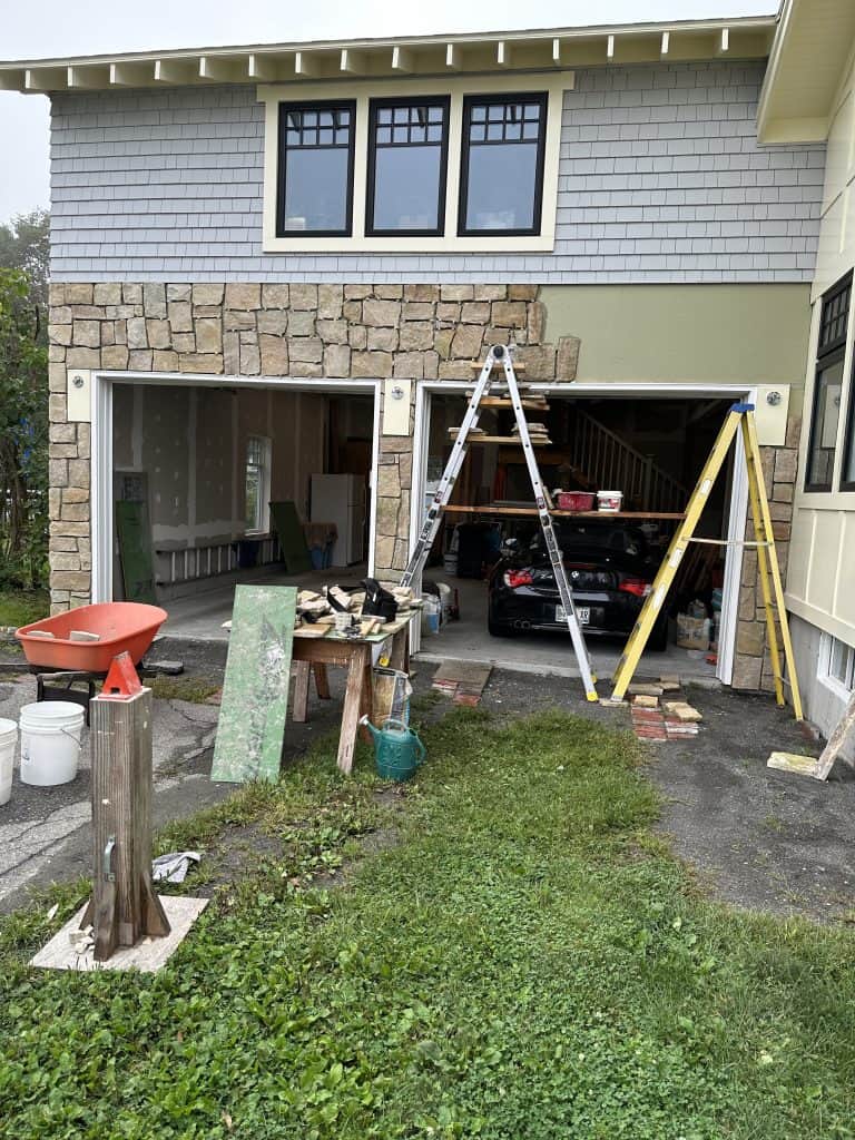 DIY Chimney and Siding by Homeowner - In Progress 