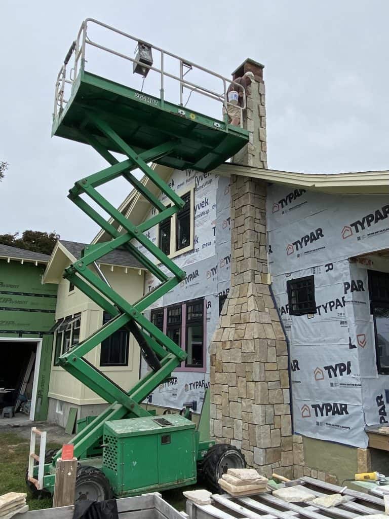 DIY Chimney and Siding by Homeowner - In Progress 