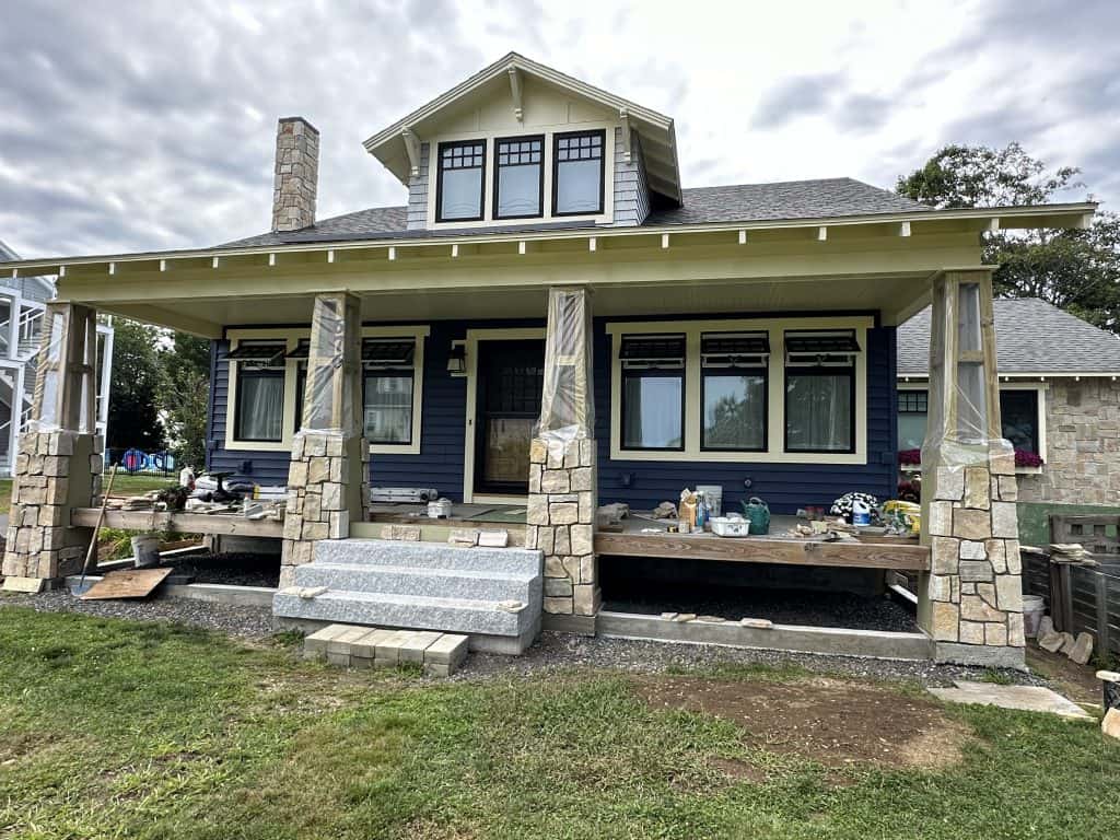 DIY Chimney and Siding by Homeowner - In Progress 