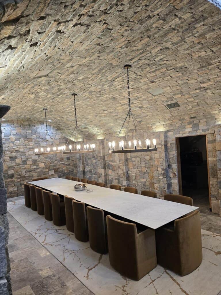 Boston Blend Ledgestone & Square and Rec Wine Cellar