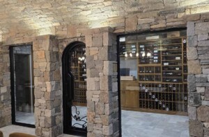 Boston Blend Ledgestone & Square and Rec Wine Cellar