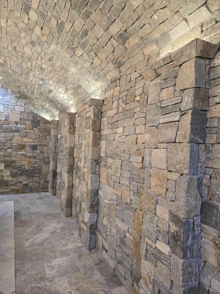 Boston Blend Ledgestone & Square and Rec Wine Cellar