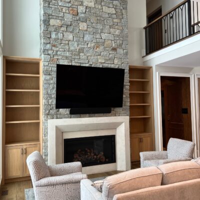 Newport Mist Ashlar Fireplace