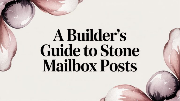 A Builder’s Guide to Stone Mailbox Posts