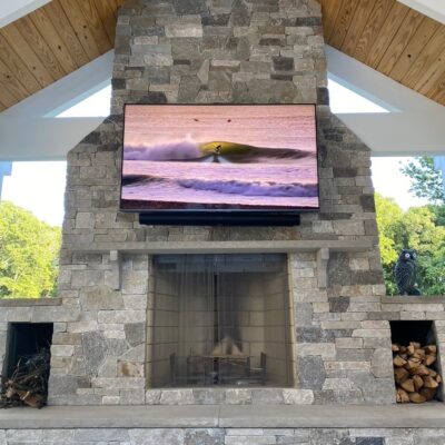 Grayson Stacked Stone installed on an interior wall