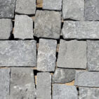 Aspen Ridge Sq & Rec thin veneer limestone second close-up showing mixed square and rectangular pieces in grey and light grey tones