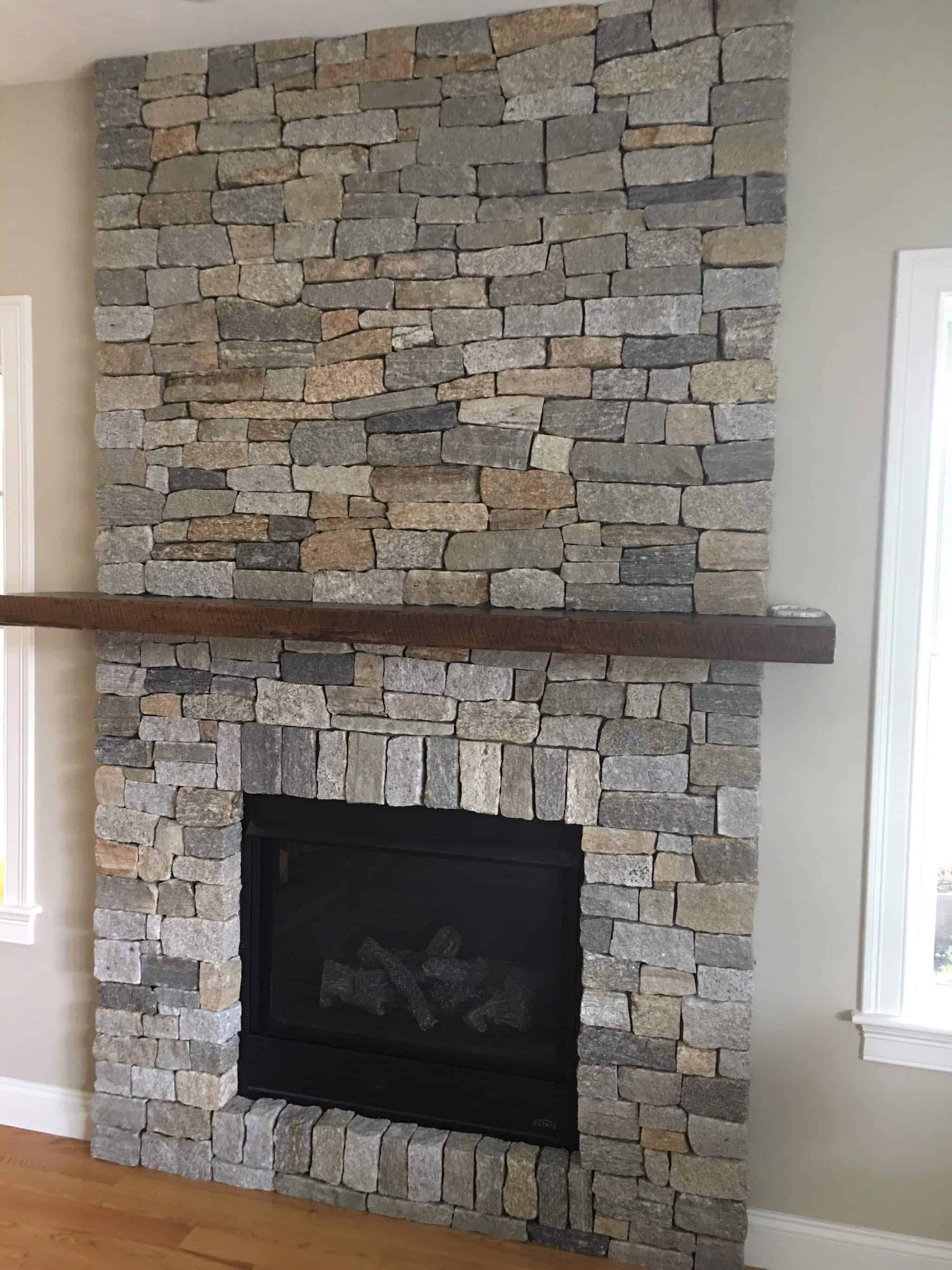 From Gas Insert To Natural Stone, Natural Stone For Fireplace Wall