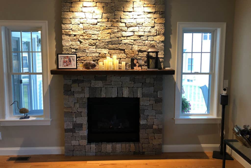 From Gas Insert To Natural Stone, Install Natural Stone Fireplace