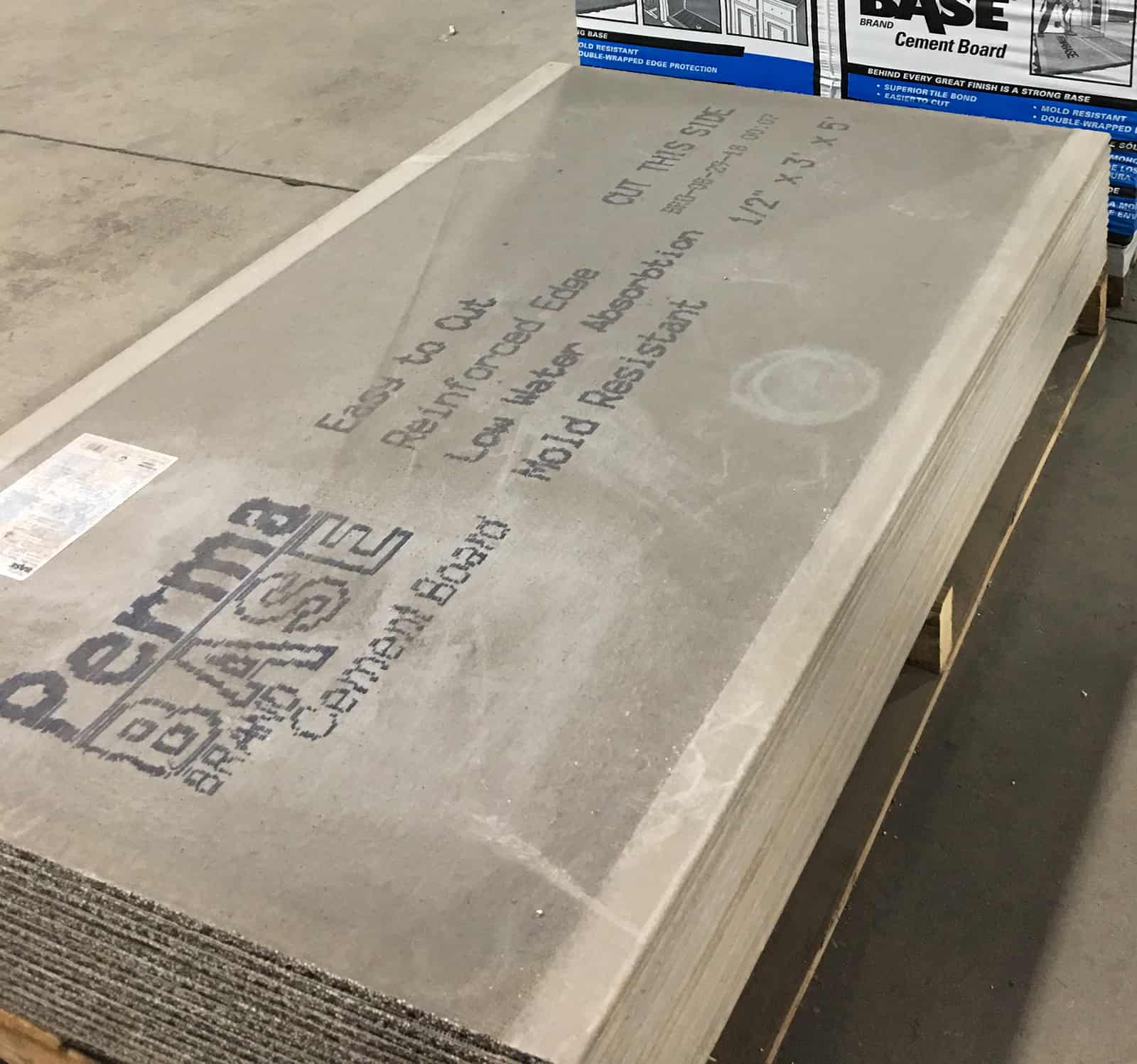 PermaBase 0 5 Inch Cement Board  3 x 5 Sheet Stoneyard 
