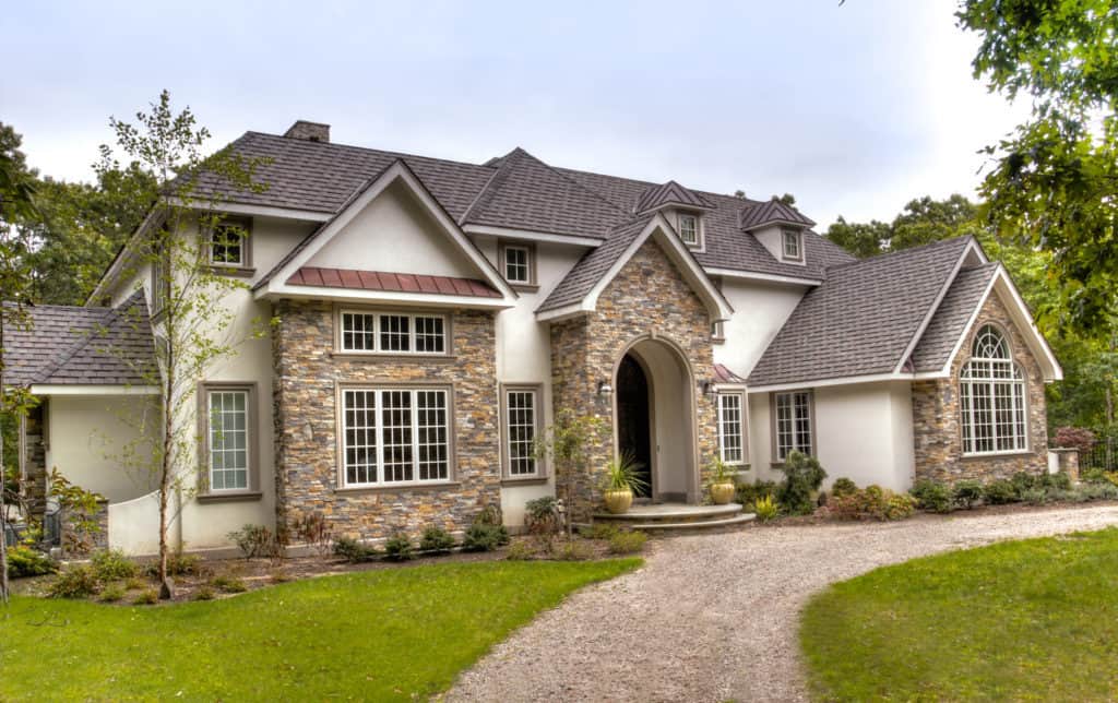 European Style Home with Natural Thin Stacked Stone - Stoneyard®